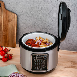 La mâna a doua: Multicooker cu 31 programe Rosberg R51985F5, 780W, 5L, Acoperite antiaderenta, Inox