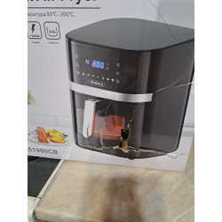 Μεταχειρισμένος: Φριτέζα AirFryer Rosberg R51980CB, 1800W, 8 L, οθόνη LED, Χρονοδιακόπτης, Έως 200C, Αντικολλητική επίστρωση, Μαύρο