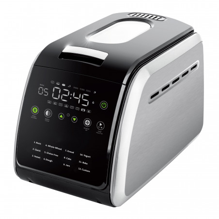 Втора ръка: Хлебопекарна Oliver Voltz OV51446A, 850W, 1500 гр, 12 програми, LCD дисплей, Таймер, Сребрист/черен