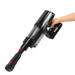 Втора ръка: Акумулаторна прахосмукачка Oliver Voltz OV51001Q, 250W, Li-ion 2200 mAh, 3 скорости, 0.6 l, 25 kPa, Сензорен екран, Черен