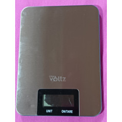 Használt: Oliver Voltz V51651I konyhai mérleg, 5 kg, TARA, 1 x CR2032, LCD kijelző 53 x 20 mm, rozsdamentes acél