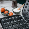 Használt: Rosberg Premium diótörő RP51442E, 1200W, 24 süteményhez, tapadásmentes lemezek, fehér