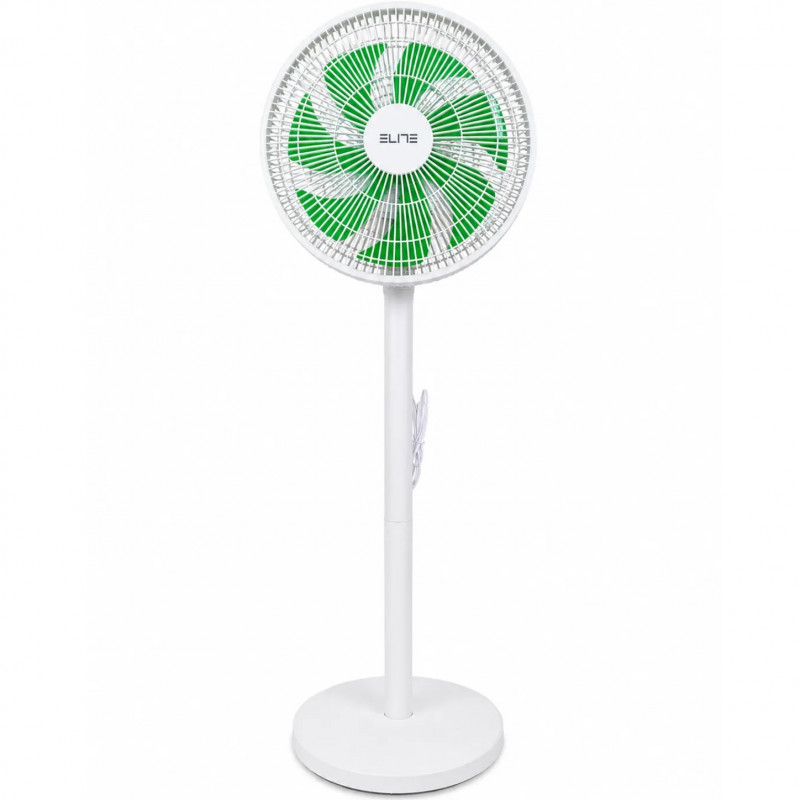 Вентилатор Elite EFS-1344, 40W, 30 см, 3 скорости, Осцилация, 7 перки, Бял/зелен
