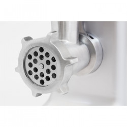 Месомелачка Caso FW 2000, 2000 W, 2 скорости, Обратен ход, 2.5 кг/мин, Аксесоари, Неръждаема стомана, Бял