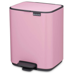 Кош за боклук Brabantia Bo Pedal 1010445, 7 л, Плавно затваряне, Гумирана основа, Розов
