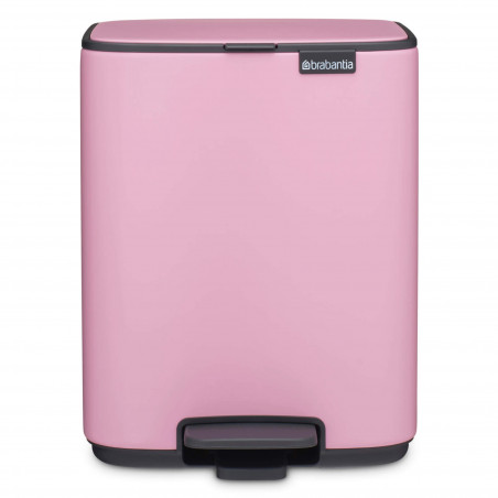 Brabantia Bo Pedal Trash Can 1010445, 7 L, Soft-Close, Rubberized Base, Pink