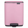 Brabantia Bo Pedal Trash Can 1010445, 7 L, Soft-Close, Rubberized Base, Pink
