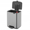Κάδος απορριμμάτων Brabantia Bo Pedal 1010142, 7 λίτρα, Απαλό κλείσιμο, Βάση με ελαστικό επίστρωμα, Ανθεκτικός στα δακτυλικά αποτυπώματα, Ανοξείδωτο