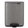 Brabantia Bo Pedal 1010127 szemetes, 7 l, lágy zárás, gumírozott talp, sötét szürke