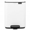 Brabantia Bo Pedal 1010118 szemetes, 7 l, lágy zárás, gumírozott talp, fehér