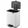 Brabantia Bo Pedal 1010118 szemetes, 7 l, lágy zárás, gumírozott talp, fehér