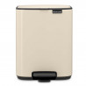 Brabantia Bo Pedal 1010077 szemetes, 7 l, csendes záródás, gumírozott talp, bézs