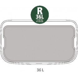 Brabantia Bo Touch 651105 Trash Can, 36 L, Smooth and Silent Opening, Large Opening, Gray