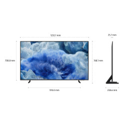 Телевизор Samsung QE55Q8FAAUXXH, 55'', 138 см, 3840x2160 UHD 4K, QLED, Клас E, Smart TV, HDR10+, Samsung Vision AI, eARC, Черен