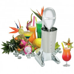 Bartscher 135100 bárkeverő – frapé-keverő, 85 W, 700 ml, 2 sebességfokozat, dönthető fej, ezüst/króm