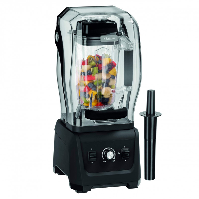 Bartscher PRO XTRA 150182 Professional Blender, 1680 W, 2.5 L, 28,000 rpm, Pulse Function, Safety Features, Soundproof Lid, Black