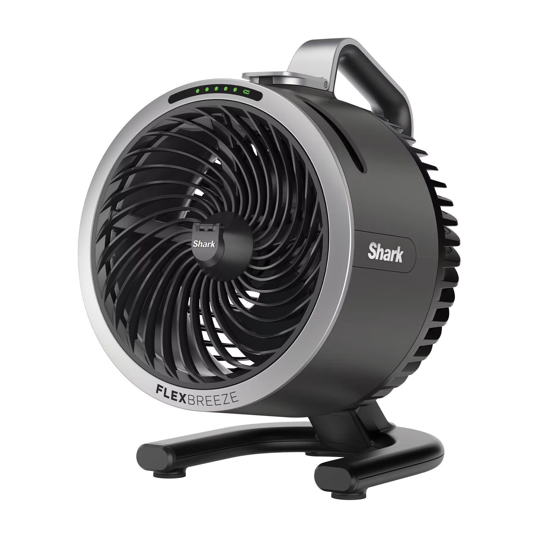 Вентилатор Shark FlexBreeze HydroGo FA050EU, 36W, 5 скорости + 2 режима, Регулируем наклон до 45 градуса, Автономия 12 часа, IPX5, Черен/Сребрист