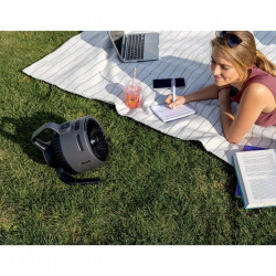 Ανεμιστήρας Shark FlexBreeze HydroGo FA050EU, 36 W, 5 ταχύτητες + 2 λειτουργίες, ρυθμιζόμενη κλίση έως 45 μοίρες, αυτονομία 12 ωρών, IPX5, μαύρο/ασημί