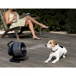Ανεμιστήρας Shark FlexBreeze HydroGo FA050EU, 36 W, 5 ταχύτητες + 2 λειτουργίες, ρυθμιζόμενη κλίση έως 45 μοίρες, αυτονομία 12 ωρών, IPX5, μαύρο/ασημί