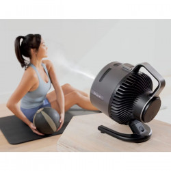 Ανεμιστήρας Shark FlexBreeze HydroGo FA050EU, 36 W, 5 ταχύτητες + 2 λειτουργίες, ρυθμιζόμενη κλίση έως 45 μοίρες, αυτονομία 12 ωρών, IPX5, μαύρο/ασημί