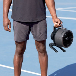 Ανεμιστήρας Shark FlexBreeze HydroGo FA050EU, 36 W, 5 ταχύτητες + 2 λειτουργίες, ρυθμιζόμενη κλίση έως 45 μοίρες, αυτονομία 12 ωρών, IPX5, μαύρο/ασημί