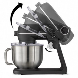Caso KM 1800 Black-E Food Processor, 1800W, 6 L, 10 speeds, Timer, Stainless steel bowl, Touch controls, LED display, Matte black