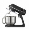 Caso KM 1800 Black-E konyhai robotgép, 1800 W, 6 l, 10 sebességfokozat, időzítő, rozsdamentes acél keverőtartály, érintőképernyős vezérlés, LED-kijelző, matt fekete