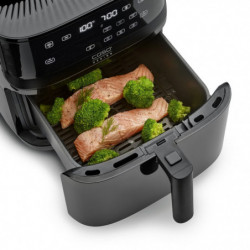 Φριτέζα με ζεστό αέρα και ατμό Caso AirFry & Steam 700, 1700 W, 7 λίτρα, 10 προγράμματα, 60-200 °C, χρονοδιακόπτης, παράθυρο, υπενθύμιση, μαύρο