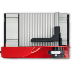 Szeletelőgép – Graef MYtiny MT1003EU szeletelőgép, 170 W, 17 cm, 0–15 mm, gyermekbiztonsági retesz, összecsukható, piros