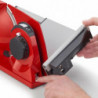 Szeletelőgép – Graef MYtiny MT1003EU szeletelőgép, 170 W, 17 cm, 0–15 mm, gyermekbiztonsági retesz, összecsukható, piros
