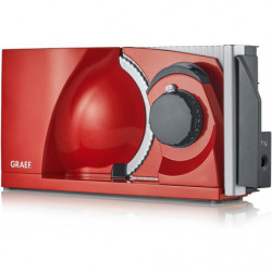 Graef MYtiny MT1003EU Slicer, 170W, 17 cm, 0–15 mm, Child Safety Lock, Foldable, Red