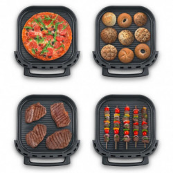 Friteuză cu aer cald și cuptor pentru pizza Caso AirFry & PizzaChef, 2850 W, 6 l, 11 programe, 50-230 °C, cronometru, memento, până la 30 cm, negru
