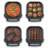 Friteuză cu aer cald și cuptor pentru pizza Caso AirFry & PizzaChef, 2850 W, 6 l, 11 programe, 50-230 °C, cronometru, memento, până la 30 cm, negru