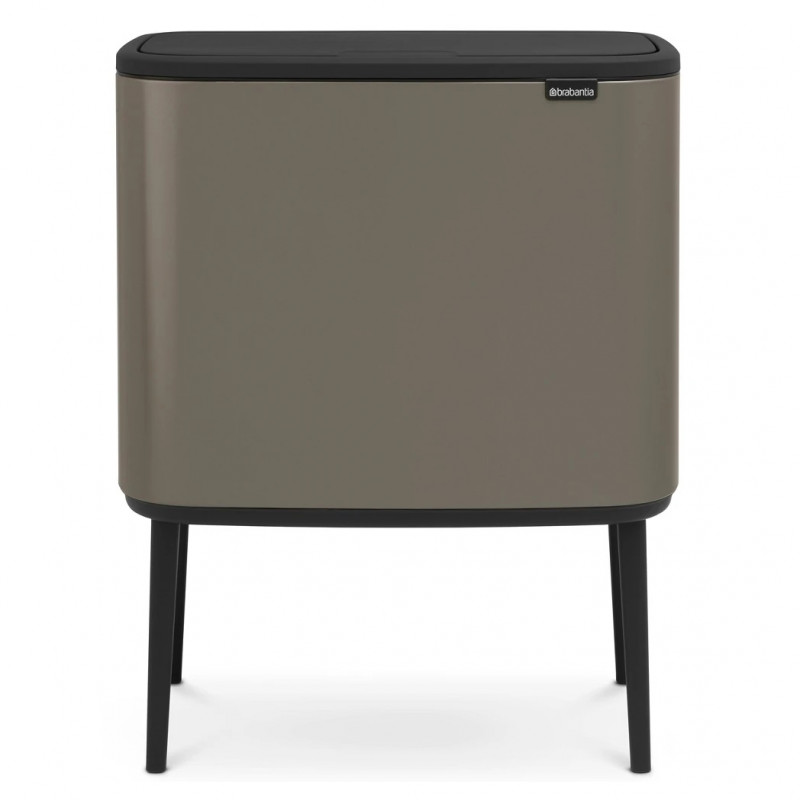 Кош за боклук Brabantia Bo Touch 651105, 36 л, Плавно и безшумно отваряне, Голям отвор, Сив