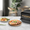 Friteuză cu aer cald și cuptor pentru pizza Caso AirFry & PizzaChef, 2850 W, 6 l, 11 programe, 50-230 °C, cronometru, memento, până la 30 cm, negru