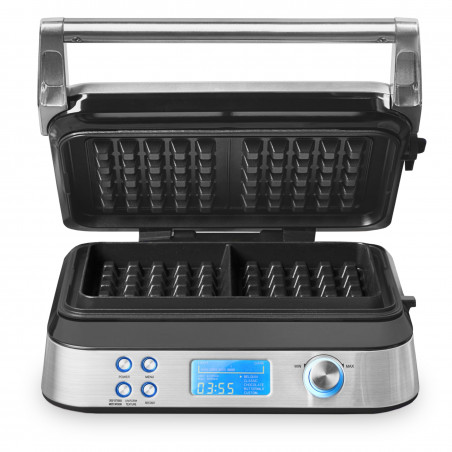 Gastroback Advanced Control Waffle Maker, 1600W, 220 ml, 7 heat settings, Dual heating elements, Deep plates, Timer, Overflow protection, Silver