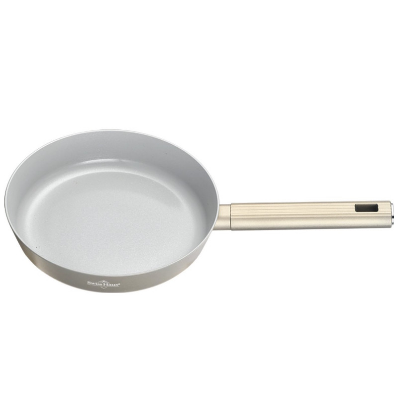 Тиган Swiss Haus SH-SCFP28CH, Ø28x5.5 см, Sapphire-керамично покритие, Без PTFE/PFAS/PFOA, Индукция, Шампанско