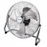Esperanza EHF005 padlóventilátor, 50 W, 3 sebességfokozat, 30 cm, dőlésszög 90–270°, csendes, légkeringető, króm/metál