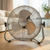 Esperanza EHF005 padlóventilátor, 50 W, 3 sebességfokozat, 30 cm, dőlésszög 90–270°, csendes, légkeringető, króm/metál