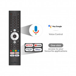 Smart Tech 43UW02V televízió, 43″ (109 cm), 4K Ultra HD 3840 × 2160, F energiahatékonysági osztály, Smart TV, DLED, Wi-Fi, Bluetooth, Google TV, fekete