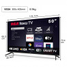RCA RK50UN1 TV, 50″ (125 cm), 3840×2160 UHD 4K, Energy Efficiency Class F, Smart TV, HDR10, DLED, Wi-Fi, Bluetooth, Roku OS, Black