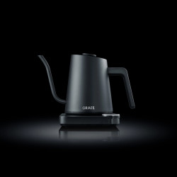 Fierbător electric Graef Pour-over GK502, 1200 W, 900 ml, 40-100 °C, funcție de menținere a căldurii, filtru, gura de scurgere tip „gât de lebădă”, negru mat