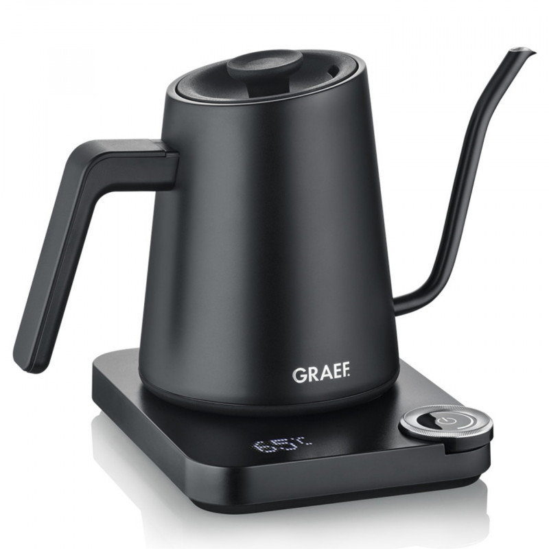 Ηλεκτρική καφετιέρα Graef Pour-over GK502, 1200 W, 900 ml, 40-100 °C, λειτουργία διατήρησης θερμοκρασίας, φίλτρο, στόμιο τύπου «λεβέκι», μαύρο ματ