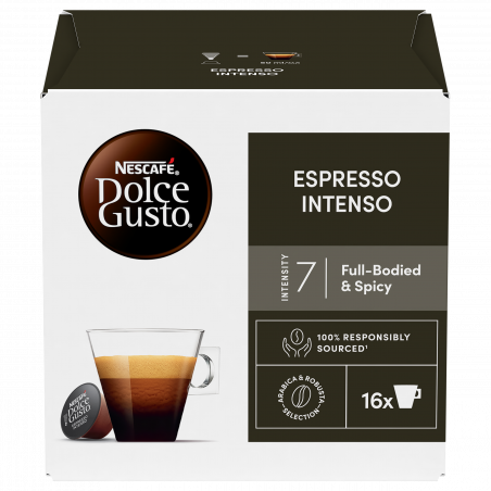 Кафе капсули NESCAFÉ Dolce Gusto Espresso Intenso, 16 напитки, Интензитет 7, Арабика и Робуста