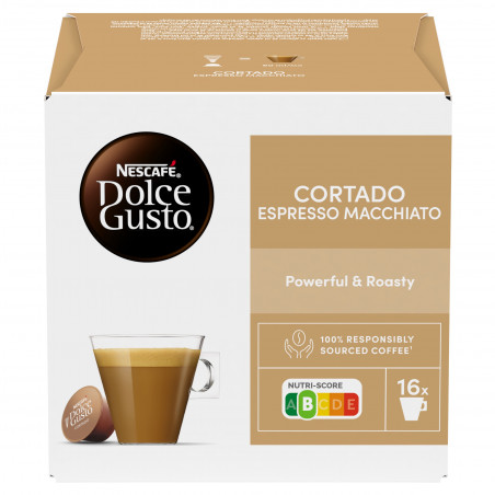 Кафе капсули NESCAFÉ Dolce Gusto Cortado Espresso Macchiato, 16 напитки, Интензитет 8, Робуста