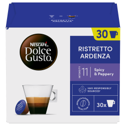 Capsule de cafea NESCAFÉ Dolce Gusto Ristretto Ardenza, 30 de porții, intensitate 11, Arabica și Robusta