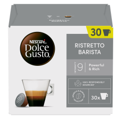 Capsule de cafea NESCAFÉ Dolce Gusto Ristretto Barista, 30 de porții, intensitate 9, Arabica și Robusta