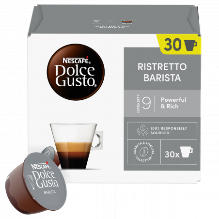 Кафе капсули NESCAFÉ Dolce Gusto Ristretto Barista, 30 напитки, Интензитет 9, Арабика и Робуста