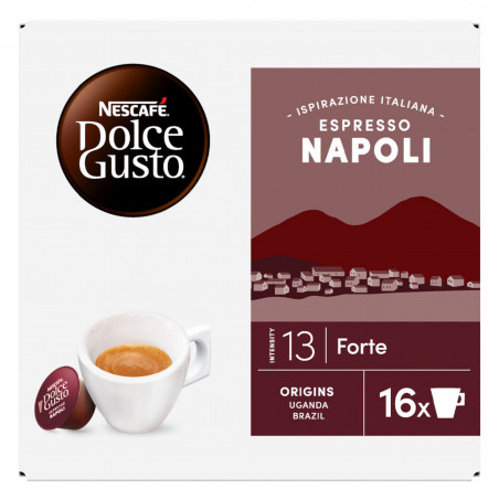 Κάψουλες καφέ NESCAFÉ Dolce Gusto Espresso Napoli, 16 δόσεις, Ένταση 13, Αραβική και Ρομπούστα