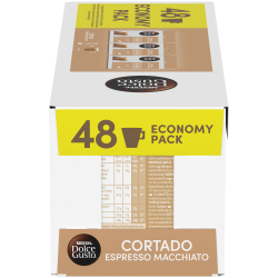 NESCAFÉ Dolce Gusto Cortado Espresso Macchiato Coffee Capsules, Economy Pack, 48 servings, Intensity 8, Robusta